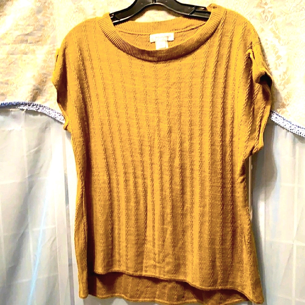 DRESSBARN PETITE SMALL 100% ACRYLIC CABLE KNIT SWEATER